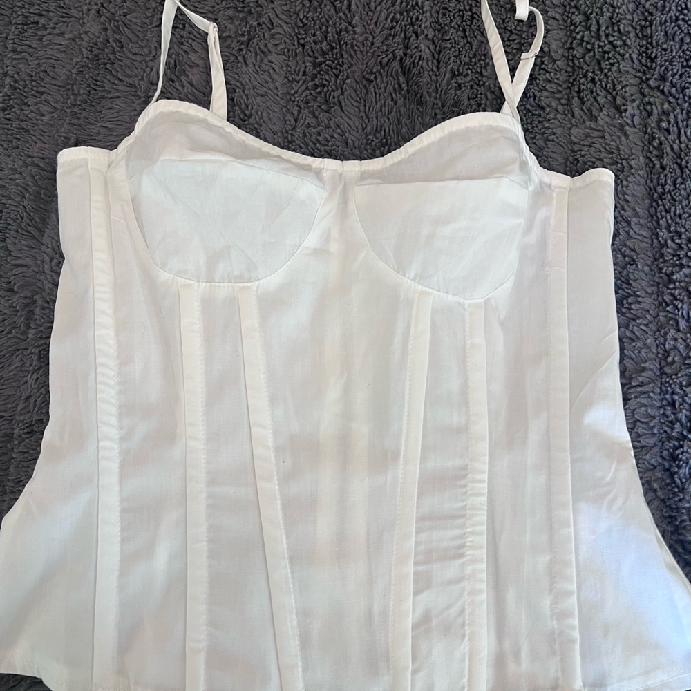 PrettyLittleThing Ivory Bustier Top